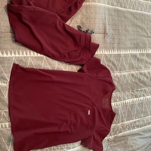 Figs Burgandy scrub set